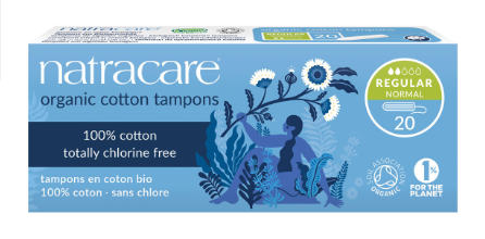 Natracare, Organic Cotton Tampons, Regular, Normal, 20 Tampons